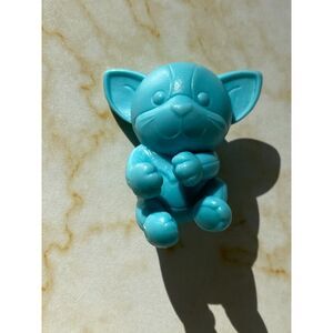 Raising Canes Straw Topper Buddy Toy Kids Meal Blue Cat Dog Shaped 2.25" Charm